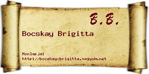 Bocskay Brigitta névjegykártya